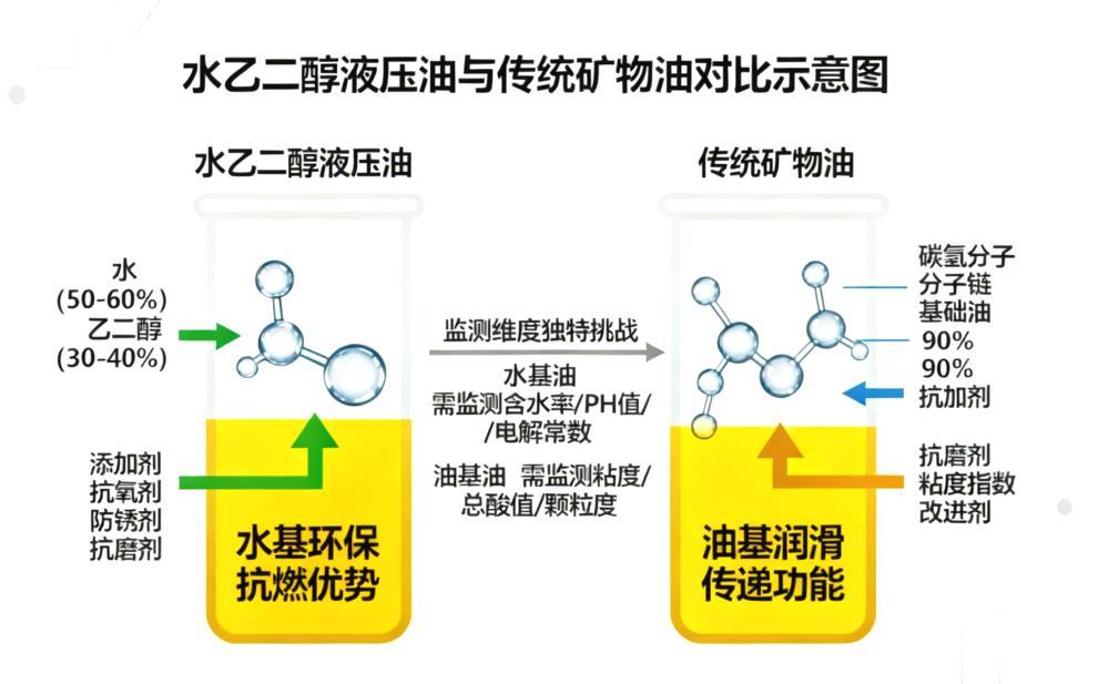 水乙二醇液壓油的 “可監測性” 為何成服務商亮點？難點與監測技術一文講透